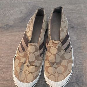 Coach slip on sneakers - signature coach canvas